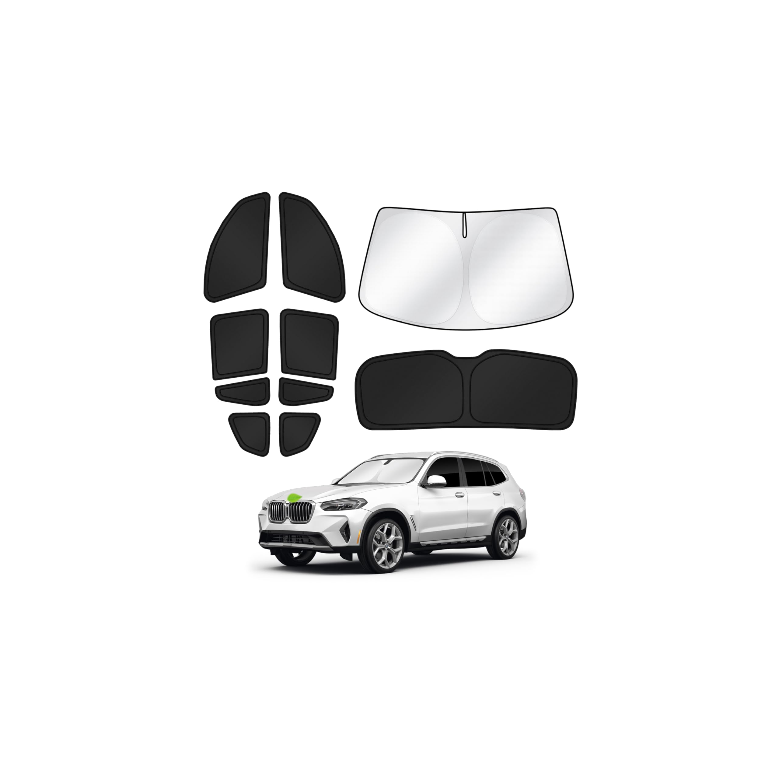 Photo 1 of Canvcle Sunshades for 2018-2024 BMW X3 G01 Accessories Windshield Sun Shade Side Rear Window Shade Cover Sun Visor Shield Privacy Protection for Camping Keep Vehicle Cool Black 10PCS