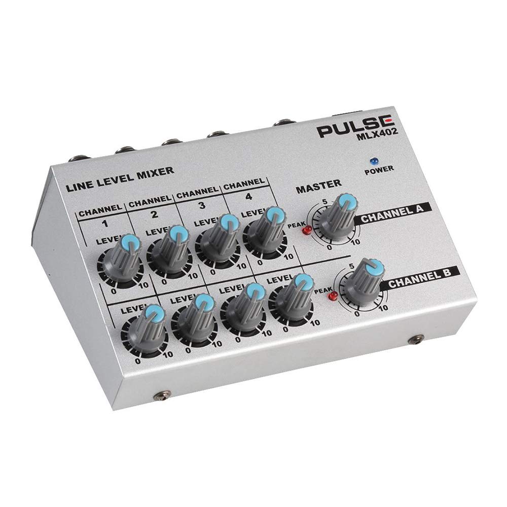 PULSE MLX402 – Compact Line Mixer, 8‑Channel Mono / 4‑Channel Stereo