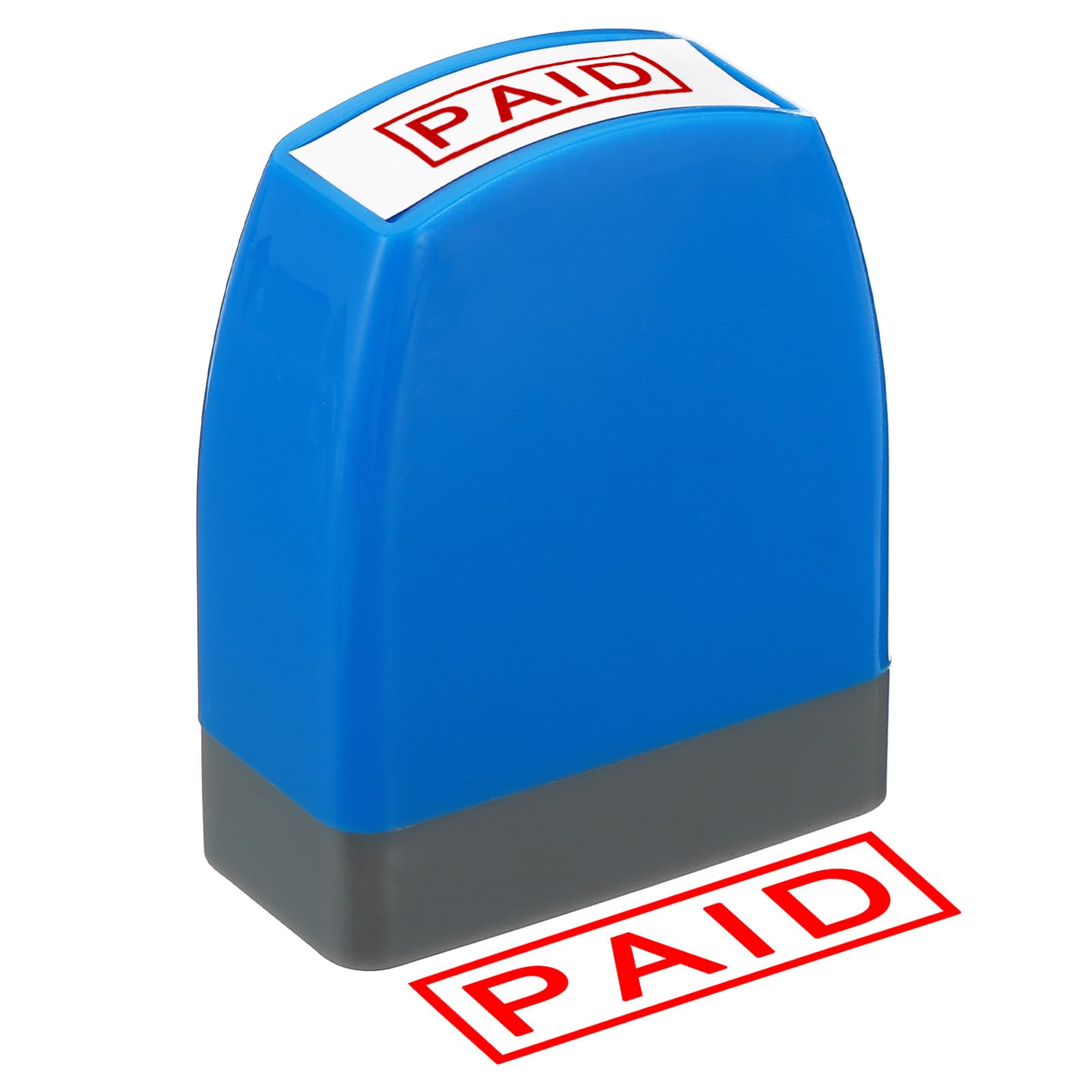 PATIKIL Paid Stamp Self Inking, Red Ink Office Stamps Pre Inked Message Stamp Refillable Business Stamp Style 1, Blue — image 1