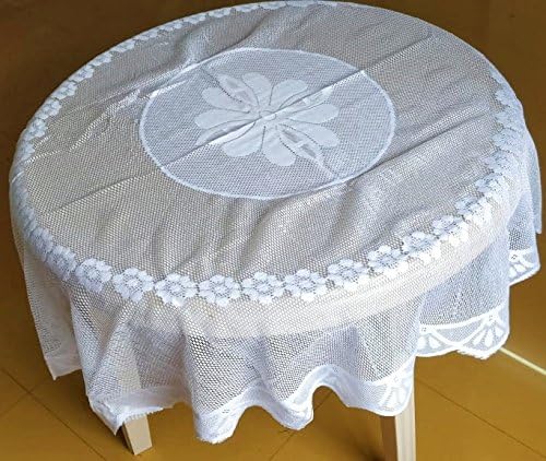 Griiham Antiskid Crocheted Hand Woven 4 Seater 60" Round Reversible Designer Table Cloth