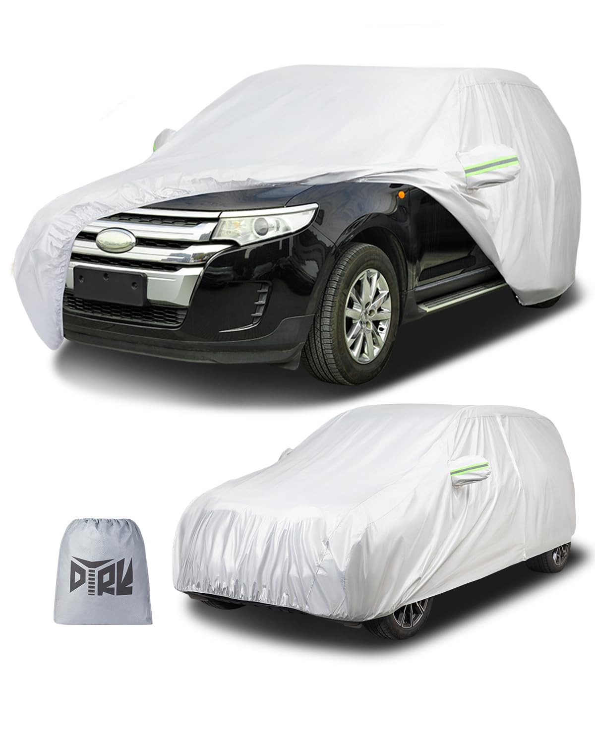 Photo 1 of DTRK 6-Layer 2025 Upgraded Waterproof SUV Car Cover - Outdoor Full Cover Rain Sun UV Protection with Zipper Cotton,Custom Fit All Weather Protection for Ford Edge (2007-2025)