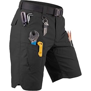 Boonlight Men’s Hiking Cargo Shorts Quick Dry Lightweight Breathable Multi Pockets Summer Tactical Work Shorts (No Belt)