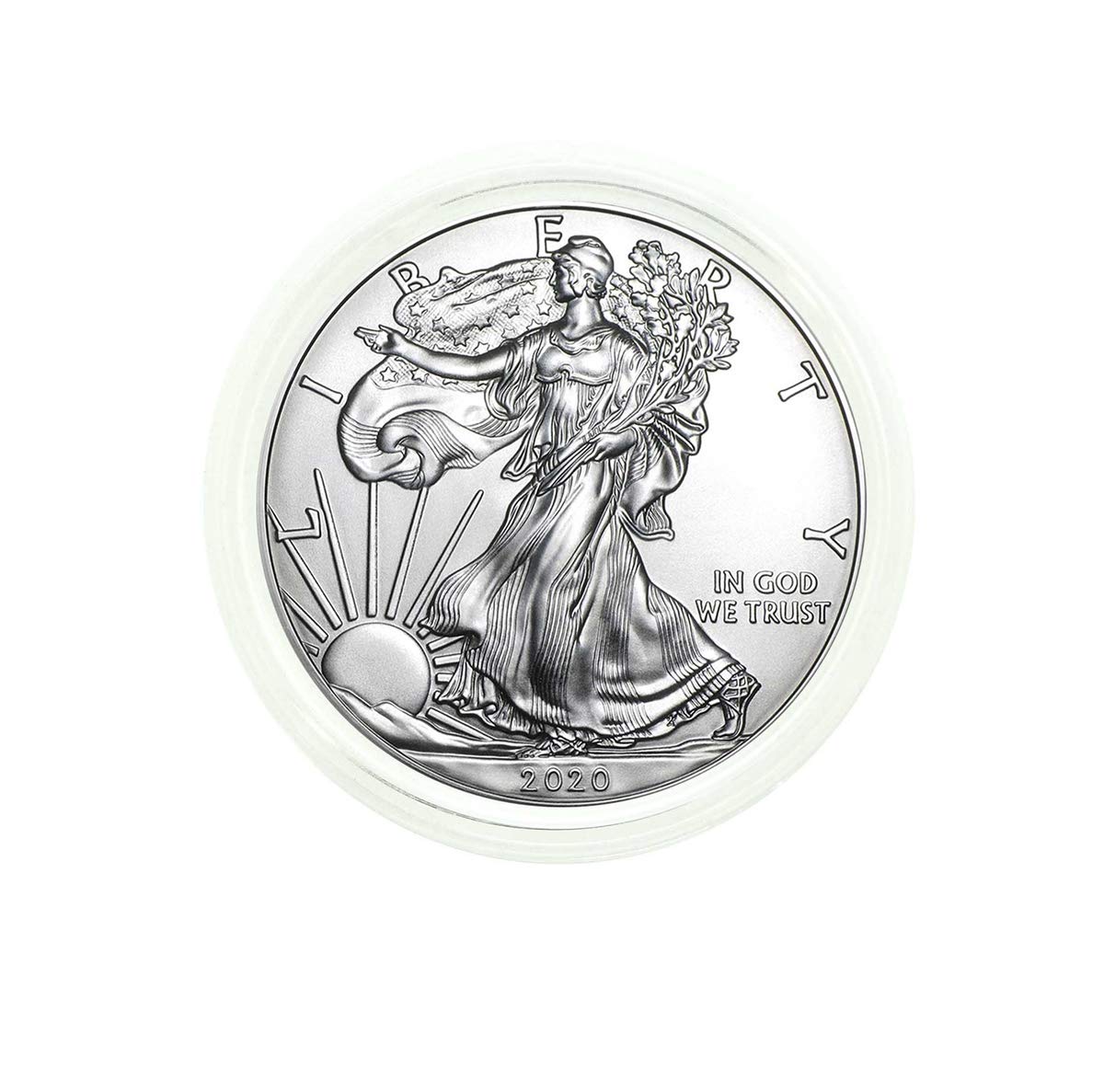 2020 American Silver Eagle 999 Fine Silver in Direct Fit Air Tite w | amzdealz