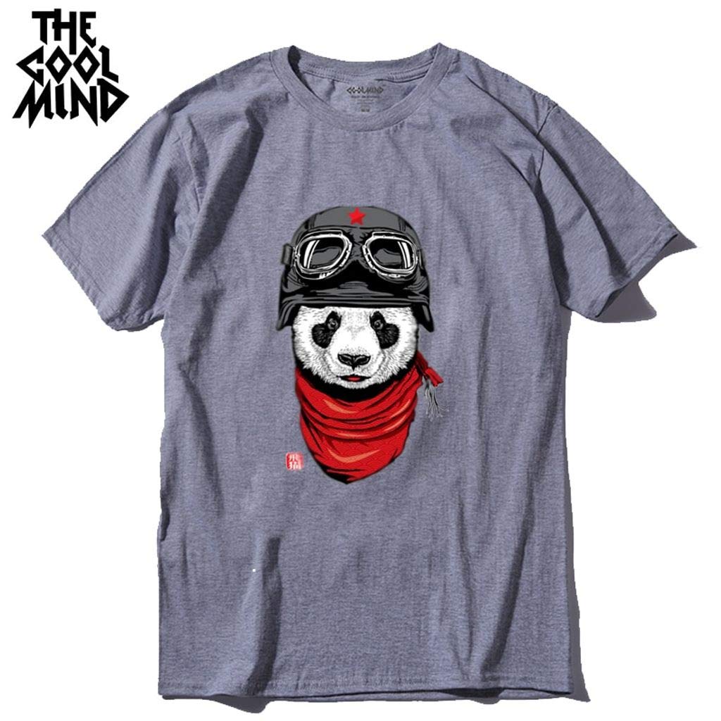 100 Short Sleeve Pilot Panda Casual Coo Summer Male Loose Tees Lmyx T Shirt