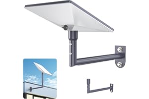 MSAFF Starlink Mini Mount - Starlink Roof Wall Mount Starlink Satellite Installation Kit with Starlink Pole Mount Adapter Accommodate Starlink Mini V2 Dish and Starlink High Performance