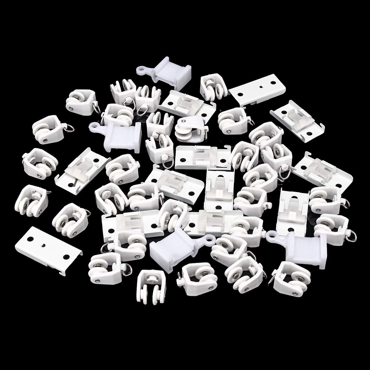 TOPWA 4 meter Flexible Plastic Pvc Curtain Track Runner Rail Wall Ceiling Mounted Fixing Hooks Shower Curtains Room Divider With Instruction Mounting Accessories Include White (Top clamping) - Image 4