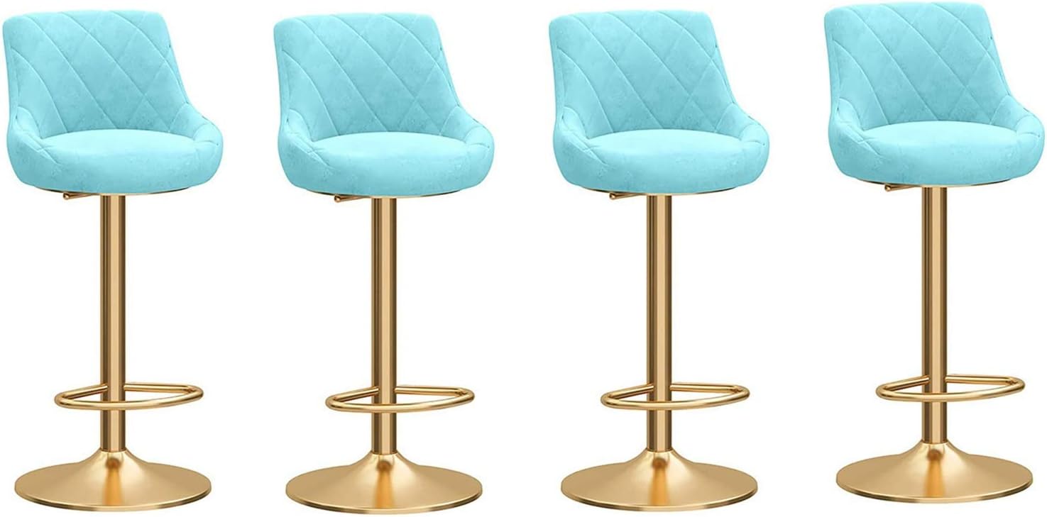 Taburetes de la barra juego de 4 PCS, sillas de terciopelo suave