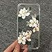 iPhone 6 Plus/6S Plus Case (5.5 inch),Blingy's Cool Transparent Floral Pattern Style Series Soft TPU Clear Case for iPhone 6 Plus/6S Plus (White Camelia)