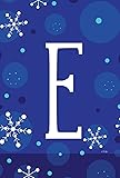 Toland Home Garden 1110172 Snowflakes Monogram E