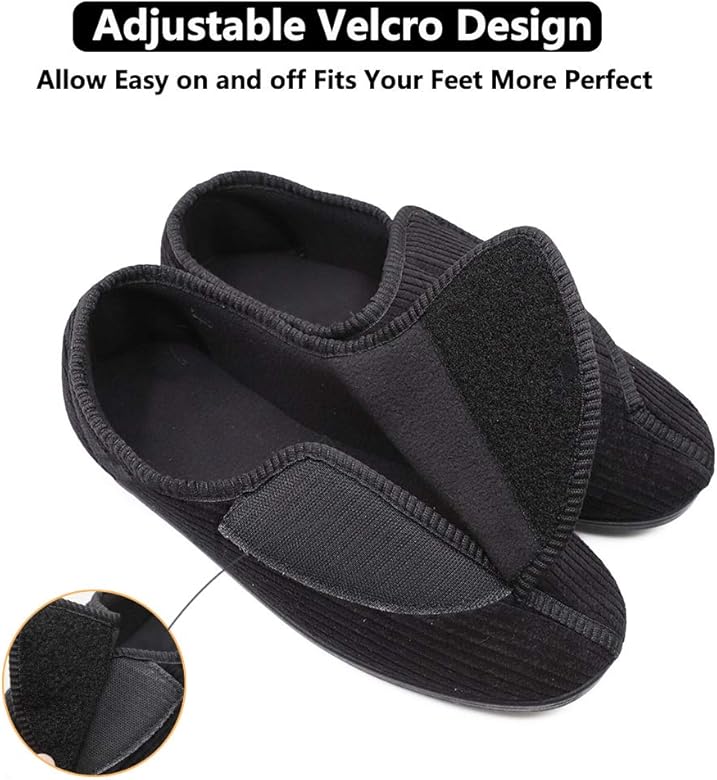 mens velcro slippers for elderly