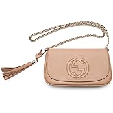 Gucci Soho Camelia Rose Beige Light Tan Leather shoulder bag New