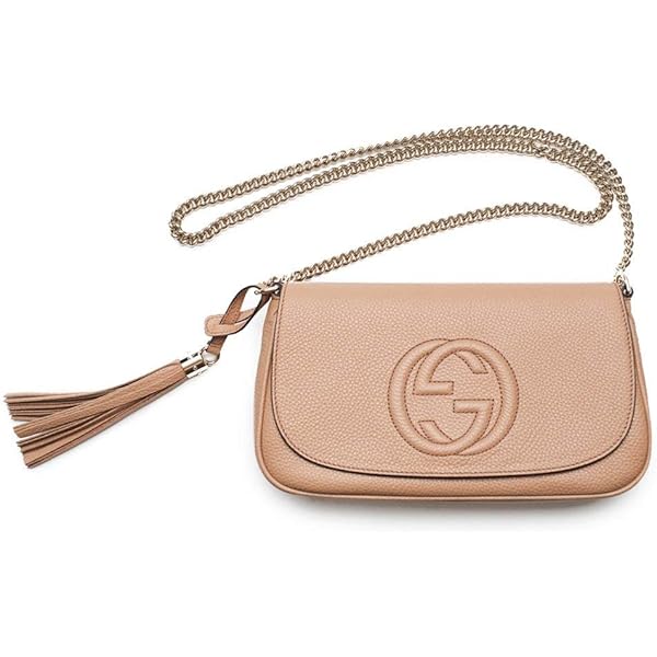 Gucci Soho Off White Leather Handbag Crossbody Clutch Ivory