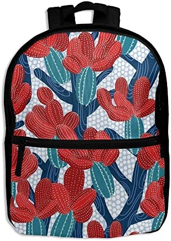 Beuty Cactus Unisex Personalized Printing Book Kid' Bag With Zipper For Fashion Boy School Kindergarten Backpacks
