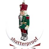 IGERI Shatterproof Nutcracker Ornaments for Christmas Tree 2025 Red and Green Ornament 3D Decorations Indoor Unique Decor Gifts for Grandkids