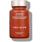 Vida Glow Hairology Hair Growth & Regrowth Capsules – Supports Thicker, Stronger Hair, Reduces Thinning & Loss with Biotin, 30 Vegan Capsules for Healthy Hair in Women