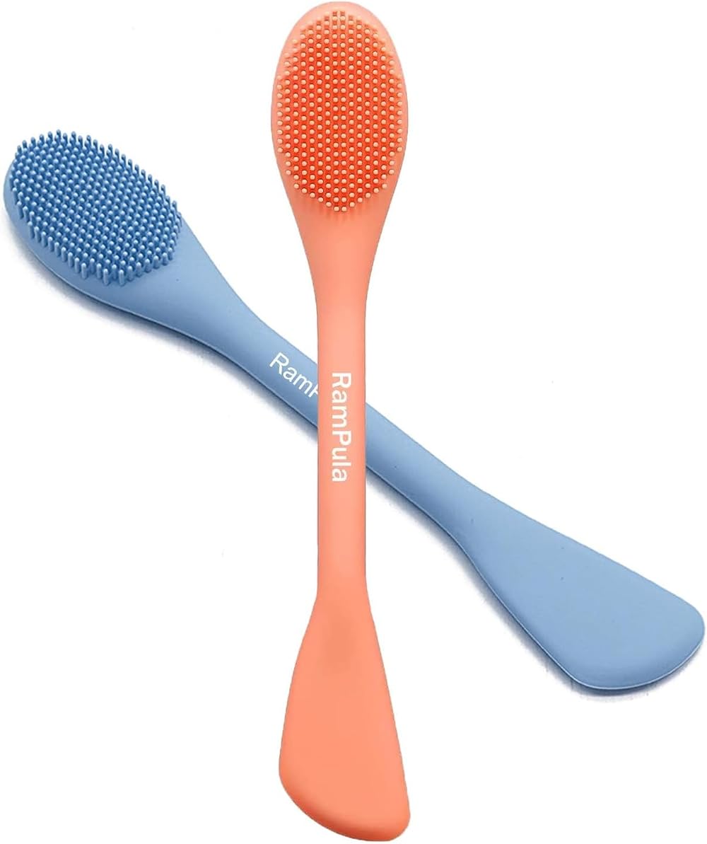 RamPula Silicone Face Mask Brush Dual End Spatula & Bristle Scrubber