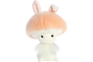 Aurora® Vibrant Spring Fungi Friends™ Stuffed Animal - Perfect for Pretend Play and Seasonal Storytelling - Adorable Decorations for The Season of Renewal - Peach 7 Inches