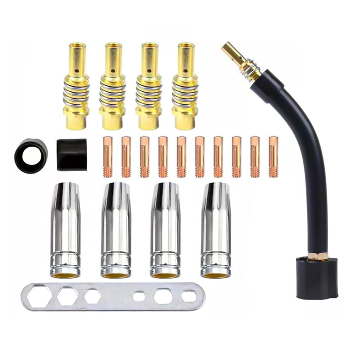 Hsthe Sea 22 Piece Welding Accessory Wear Part Kit Wear parts set welding accessories suitable for MIG/MAG welding torch