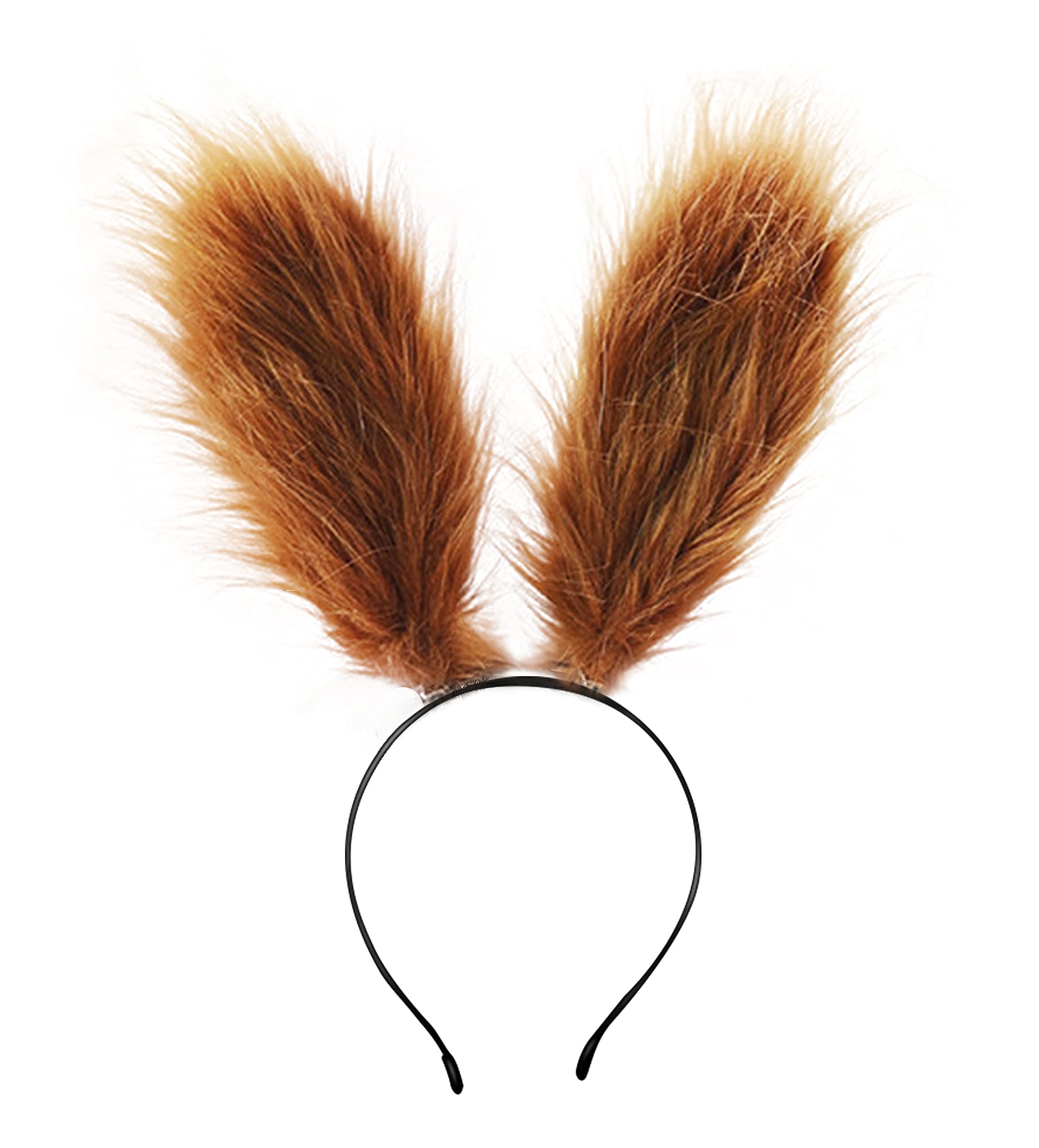 Fxaelian Cosplay Brown Rabbit Bunny Long Ears Headband Hairband Hair Clips Headpeice Hair Hoop Easter Halloween Costume Party Headpiece Headwear Hair Accessories Brown