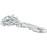CURT 80312 27-Inch Trailer Safety Chain with 3/8-In Snap Hook, 2,000 lbs Break Strength