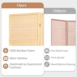 Room Divider Folding Privacy Screens, Hand-Made