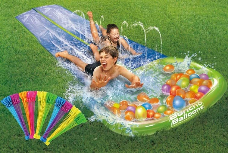 Bunch O Balloons Water Slide Wipeout 2 Lane + 5 Balloon Bunches (165