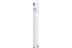 STAEDTLER 12in Engineer Scale Ruler - Triangular Engineering Ruler with 6 Scales(10-60 Parts/Inch), Color-Coded Grooves, Plas