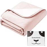 BubblePanda Rayon Made from Bamboo Baby Blanket for Boys Girls Neutral Soft Crib Blanket Toddler Quilt Comforter Newborn Nursery 30 x 40 Inch Pink