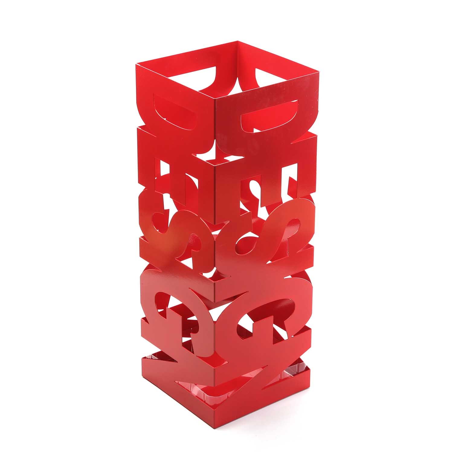Versa - Umbrella Stand Design 52 x 19 x 19 cm red