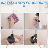 FralnFit Shower Head Holder ABS No Drilling Adjustable 360° Self Adhesive Wall view 6