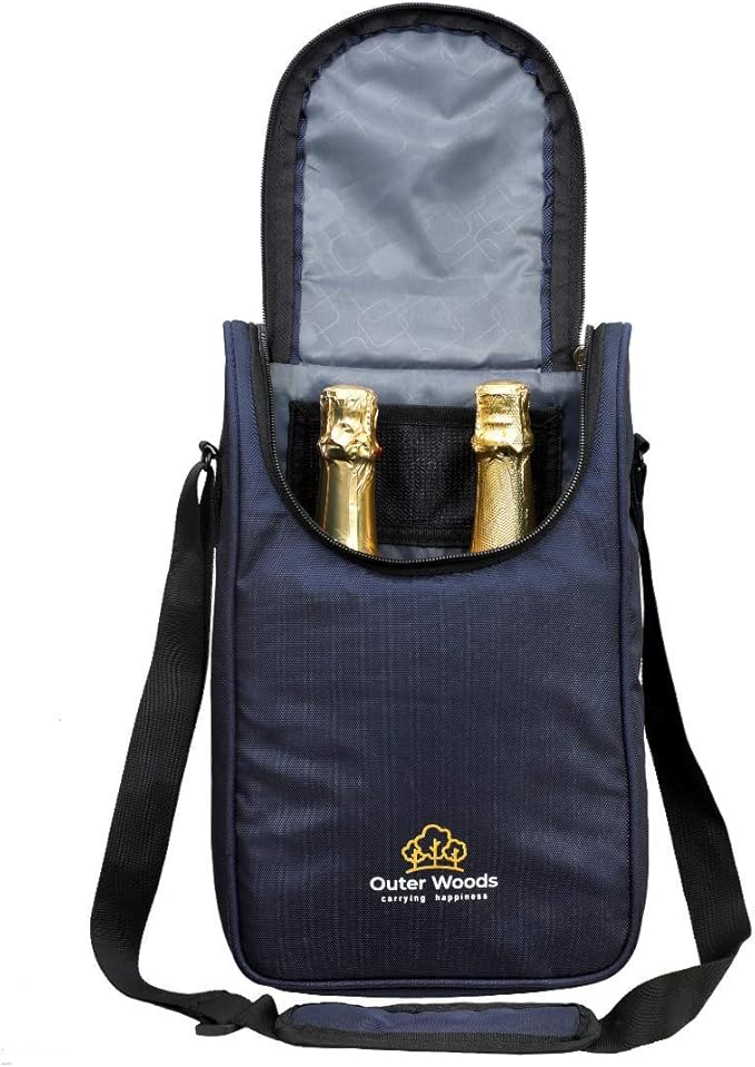 Buy Outer Woods Insulated 2 Bottle Wine Cooler Bag 360 Degree Padded