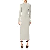 AFRM Womens Juniper Mock Neck Long Sleeve Midi Bodycon Dress