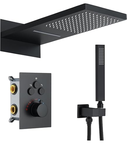 CASAINC 22 Inch Large Coverage Waterfall & Rain Shower Head with