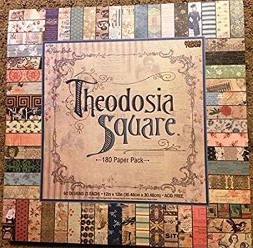 Theodosia Square 12x12 Scrapbooking Paper Pad, 180 Sheets