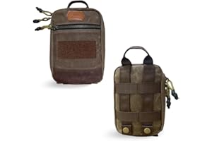 Roaring Fire Smolder Waxed Canvas Organizer Pouch, Molle Admin Pouch, Utility Organizer EDC Pouch for flashlights, EDC Tools,