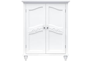 Elegant Home Fashions Vera 2-Door Floor Cabinet, White