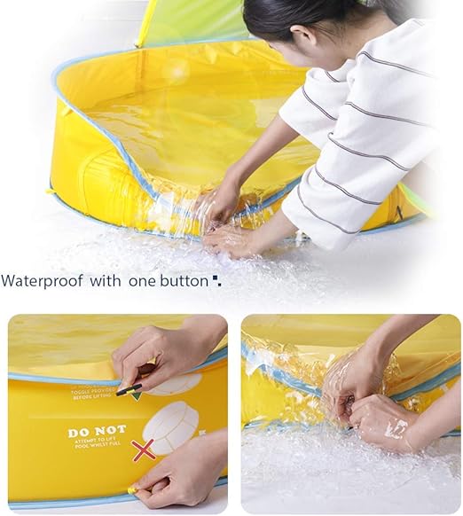 Hua Jie Piscine Gonflable Enfant Avec Pare Soleil Epaissie