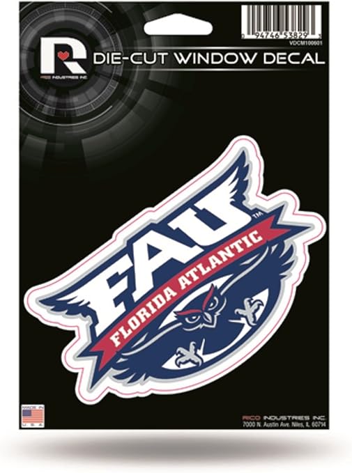 Amazon Com Florida Atlantic Owls Fau 5 Flat Vinyl Die Cut Decal