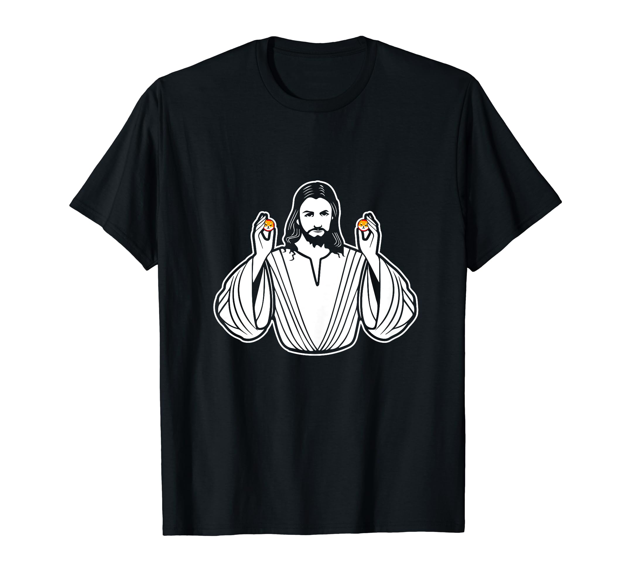 Jesus Shiba Coin Funny Digital Currency Crypto Blockchain T-Shirt