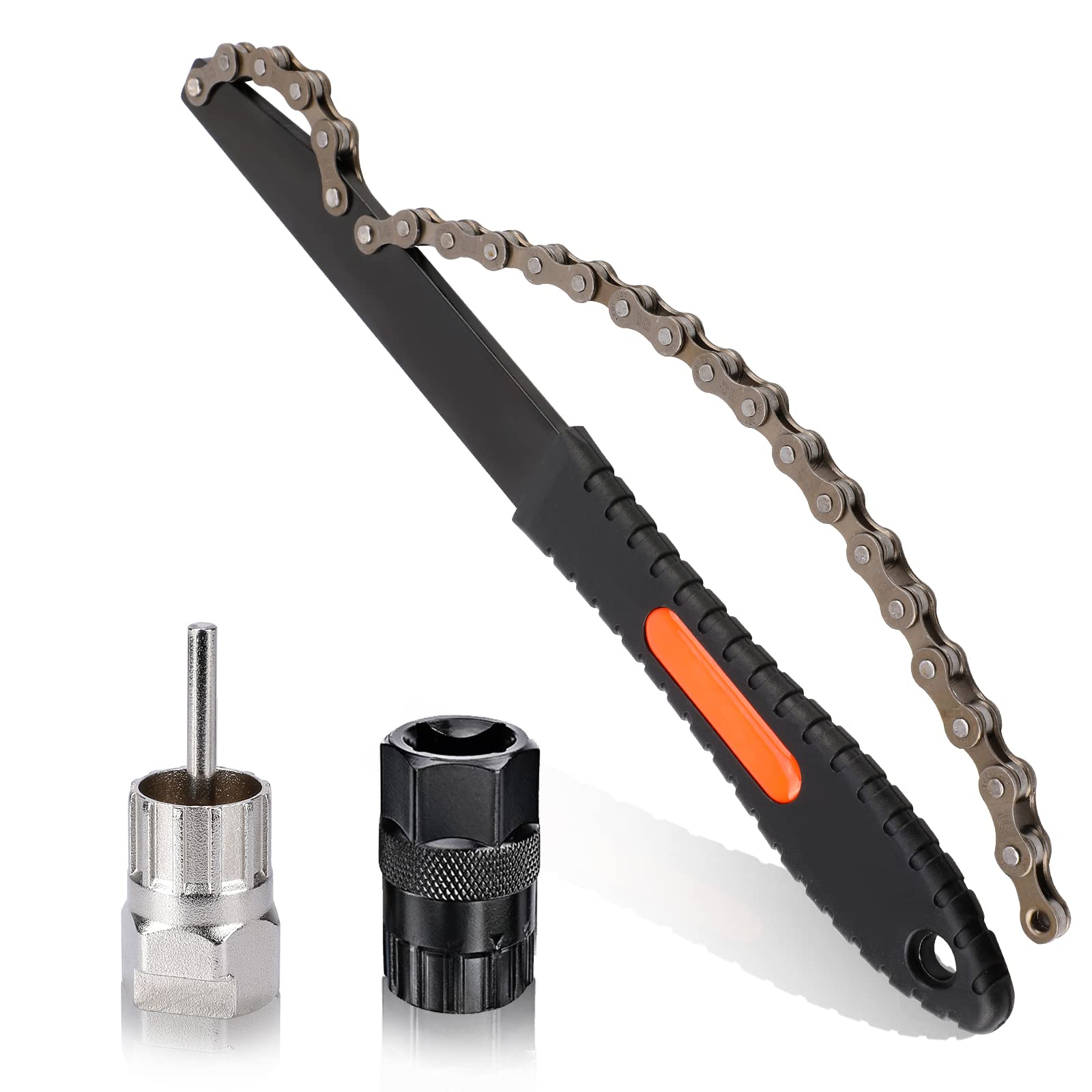 Oumers Bike Chain Whip Tool Kit, Bicycle Cassette Removal Tool Sprocket Remover Kit/Lockring Removal Tool/Freewheel Remover for 6,7,8,9,10 Speed Chains