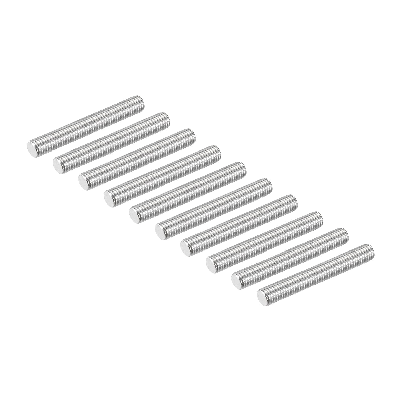 DMiotech 10Pack M8x60mm Fully Threaded Rod 304 Stainless Steel Right Hand Threads Rod Bar Studs Clamps and U-Bolts