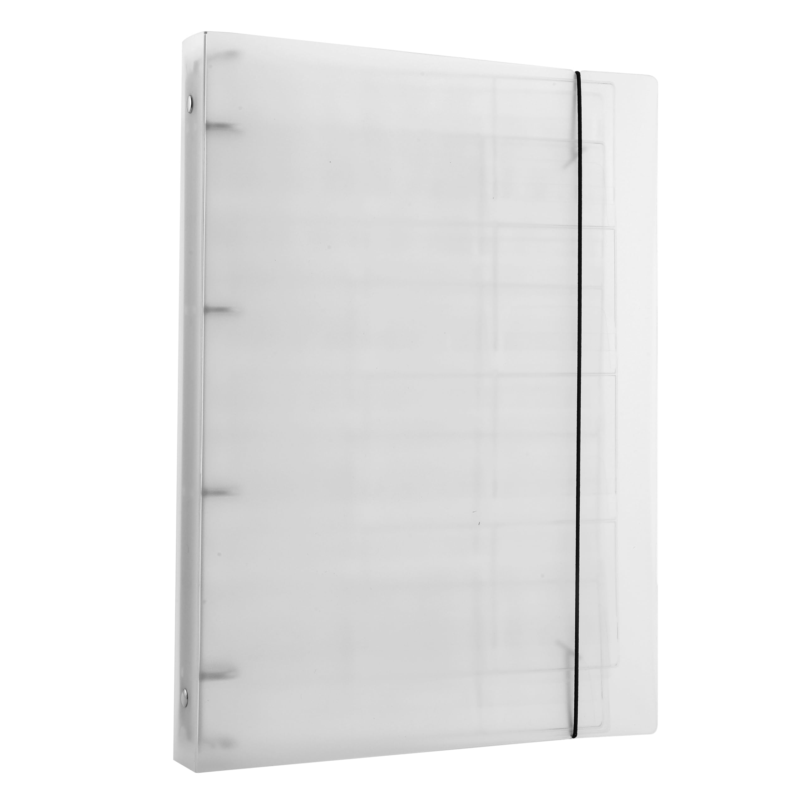 Photo 1 of ACKEIVTO A4 Ring Binder Cover, Transparent PVC, 4-Ring Design, 10.6 x 12.9 x 1.6 inches (2)