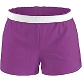 Soffe Girl's Junior Authentic Cheer Short - Comfortable Cotton Blend, for Gym, Dance, Elastic Waistband, Soft Fabric