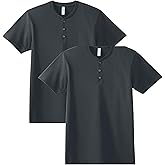 American Apparel Adult CVC Henley Style G2004CVC T-shirt ( 2-Pack)