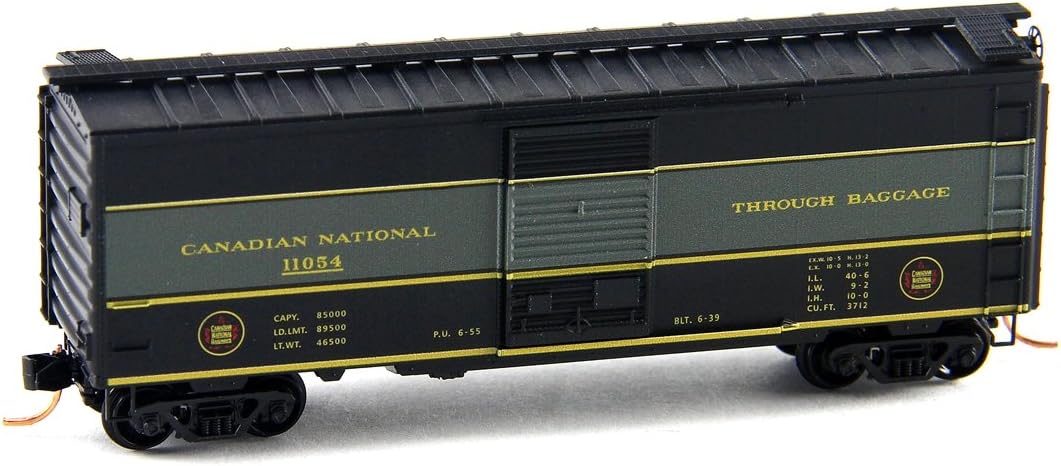 Micro Trains N Scale 40' Box Car Canadian National Rd#11054 - 02000956 by Micro-Trains Line (MTL)
