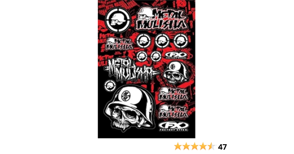 Factory Effex Sponsor Logo Sticker Sheet Metal Mulisha Sticker Kit 2 16-68052