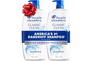 Head & Shoulders Anti-Dandruff Shampoo, Classic Clean Shampoo Twin Pack, 1% Pyrithione Zinc, Flake Control, Scalp Care, Color-Safe, Daily Use, Deep Clean, 32.1 fl oz Each