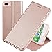 Nouske iPhone 7 Plus iPhone 8 Plus Case Flip Folio Wallet Stand up Credit Card Holder Cover Holster/Magnetic Closure/TPU bumper/360 Full Body Protection, Rose Gold