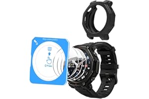 HUADU Watch Screen Protector for Amazfit T-Rex3 Pro 48mm，with Auto-alignment Installation Frame, Tempered Glass Film Anti-Scr