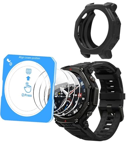BROTECT Antireflecterende Glas Screen Protector Mat voor Huami Amazfit T-Rex (3 Stuks) - Schermbeschermer [Beschermglas-Folie niet Gehard Glas